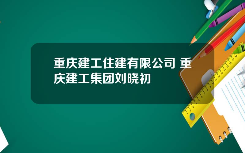 重庆建工住建有限公司 重庆建工集团刘晓初